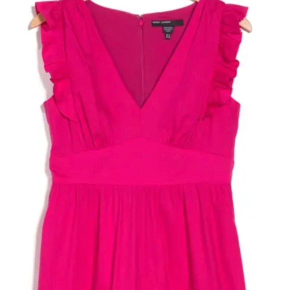 Pretty Maggy London V-Neck Sleeveless Solid Maxi Dress in Fuschia Medium - Picture 3 of 13